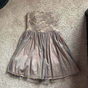 homecoming dress, strapless